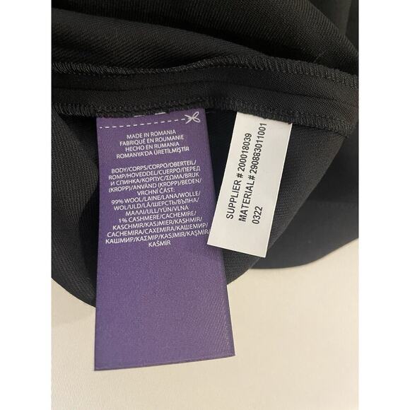 Ralph Lauren Collection Wool Cashmere Black Maxi Pencil Skirt 4 S Purple Label - Picture 12 of 15
